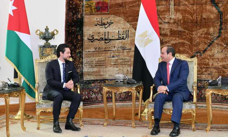 الرئيس السيسى وولى عهد الأردن