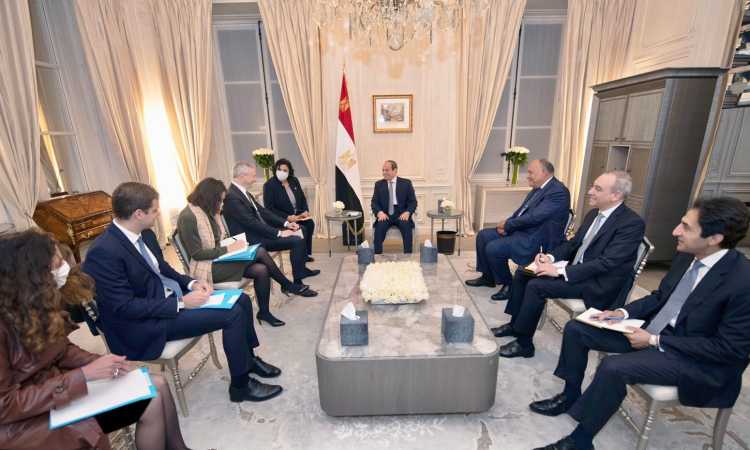 الرئيس السيسى يلتقى رئيسة وزراء تونس