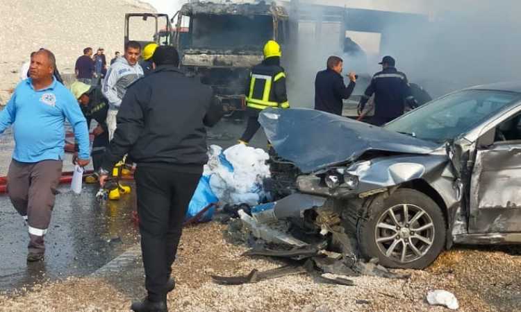 حادث تصادم أعلى الطريق الدائرى