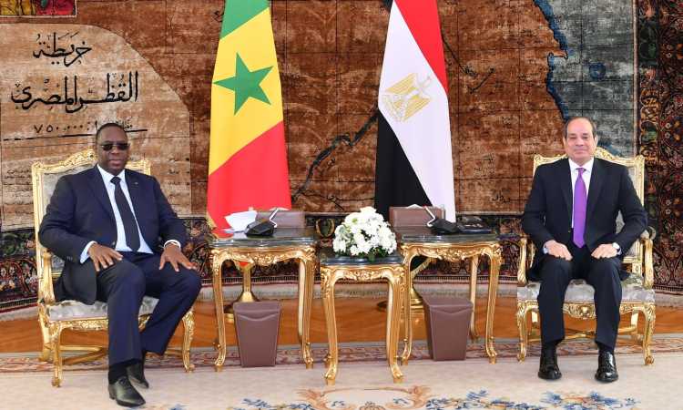 السيسى يلتقى نظيره السنغالى ويعقدان جلسة مباحثات منفردة