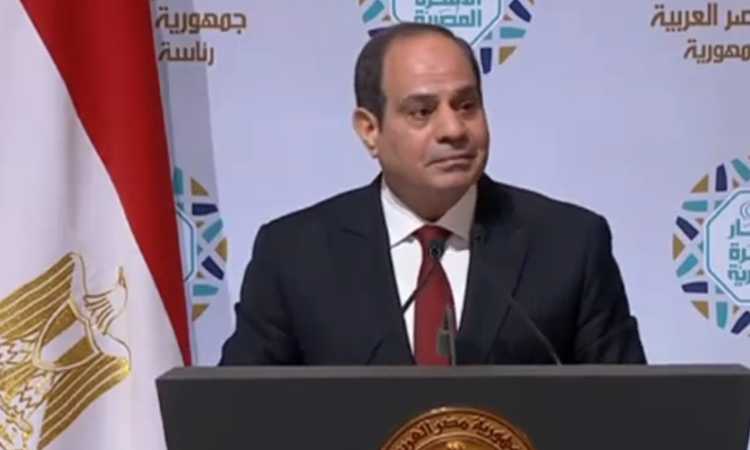 الرئيس السيسى خلال كلمته فى الحفل
