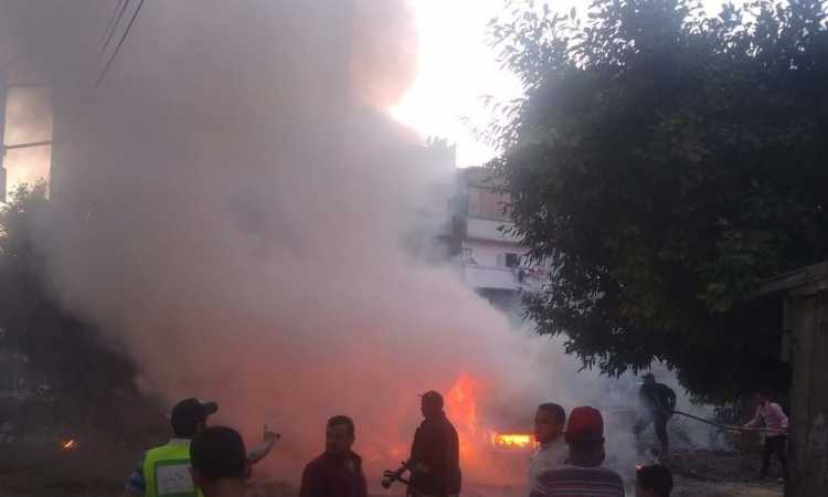 نشوب حريق فى سيارة نقل بالدقهلية