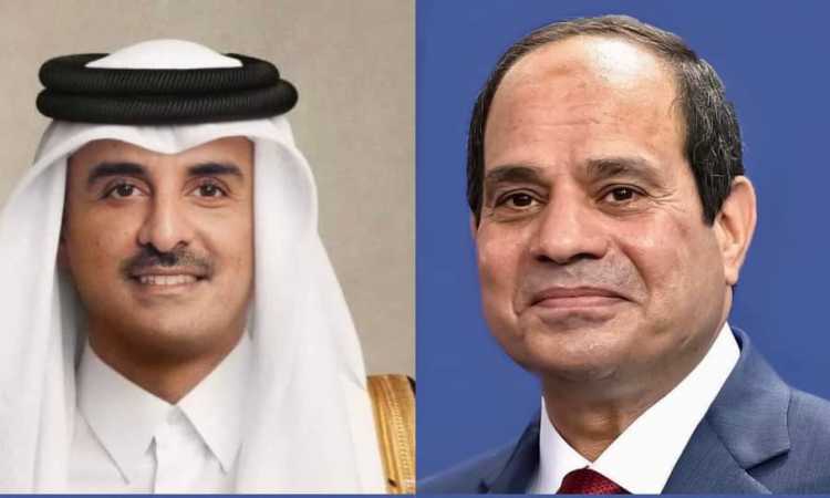 الرئيس السيسي وأمير قطر