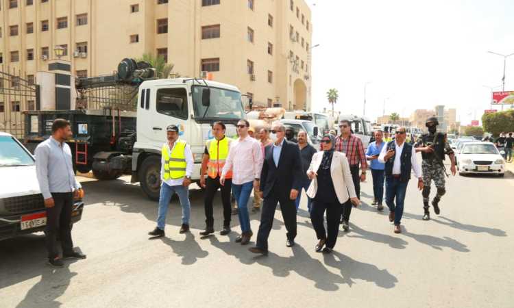 محافظ كفر الشيخ يشهد محاكاة حية لمواجهة السيول