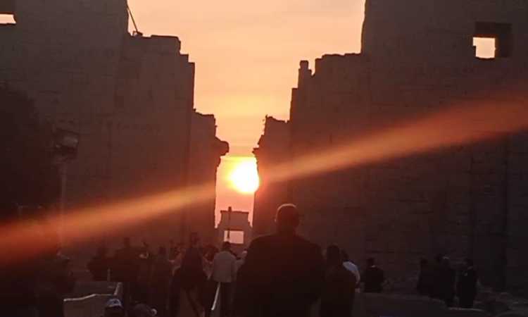 تعامد الشمس على معبد الكرنك بالأقصر