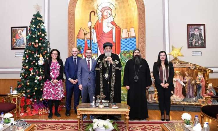 البابا تواضروس ووزير النقل الكندى