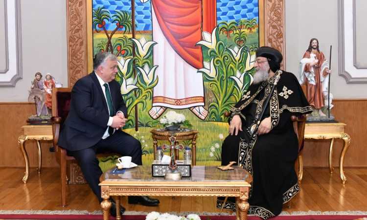 البابا تواضروس يستقبل رئيس وزراء المجر