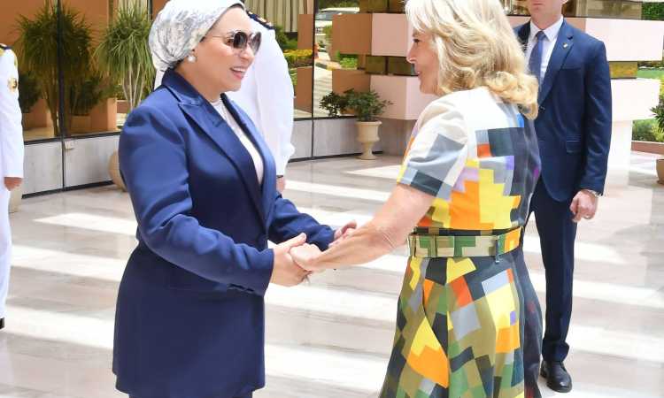 السيدة انتصار السيسى وجيل بايدن
