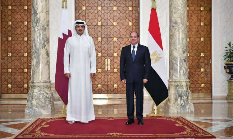 الرئيس السيسي وأمير قطر