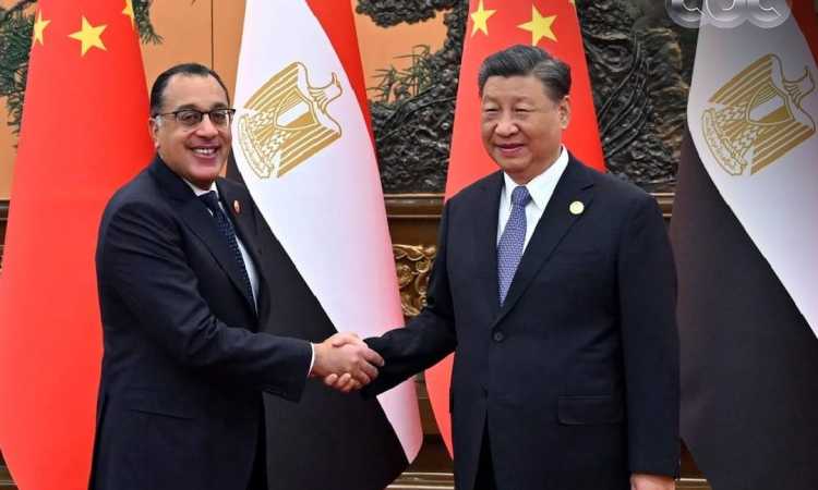 الرئيس الصيني ومصطفى مدبولي