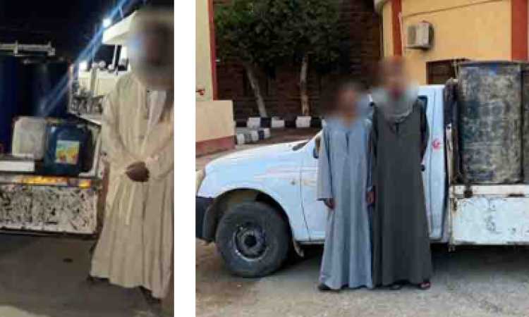 ضبط كميات من المواد البترولية بدون فواتير بالأقصر