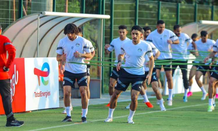 تدريبات منتخب مصر استعدادا لموزمبيق في أمم إفريقيا