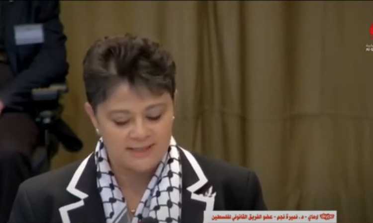 الدكتورة نميرة نجم ـ عضو الفريق القانوني لفلسطين