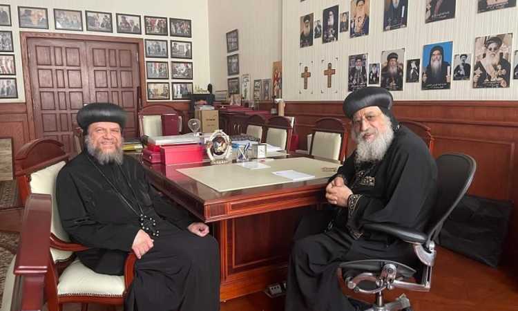 البابا تواضروس يستقبل مطران لوس انجلوس