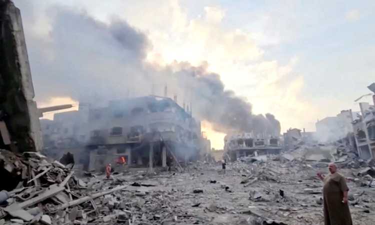 الدمار في غزة جراء العدوان الإسرائيلي
