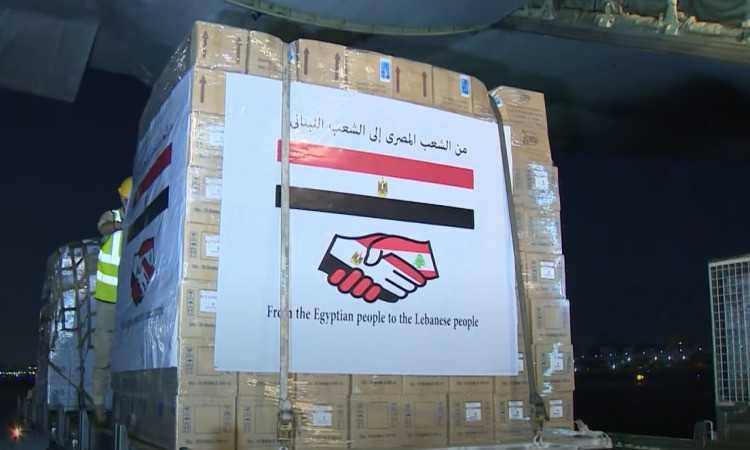 المساعدات المصرية إلى لبنان