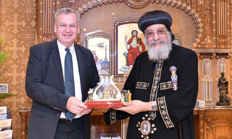 البابا تواضروس يستقبل السفير الألماني بالقاهرة