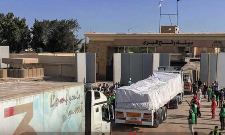 دخول المساعدات من معبر رفح