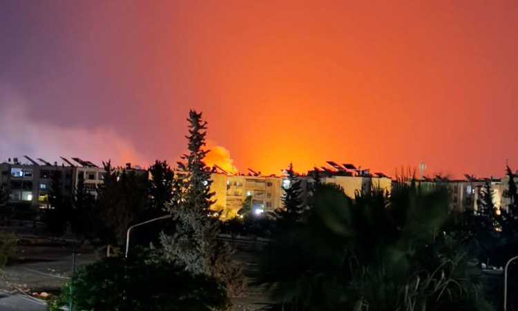 جانب من الانفجار في مدينة حلب