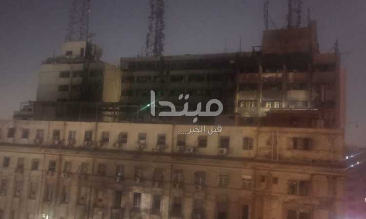 إخماد حريق تجدد في سنترال رمسيس