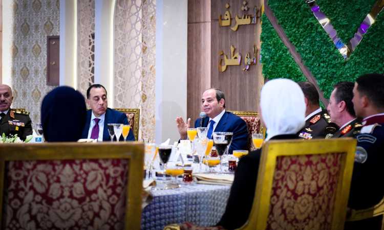 الرئيس السيسي يشارك في حفل الإفطار الذي نظمته الأكاديمية العسكرية