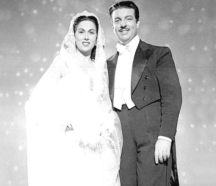 ليلى مراد وأنور وجدى