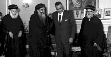 البابا كيرلس السادس وجمال عبد الناصر