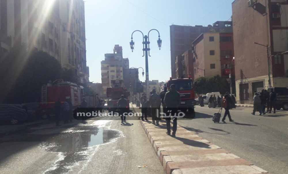 حريق جمعية الشابات المسلمات بأسيوط
