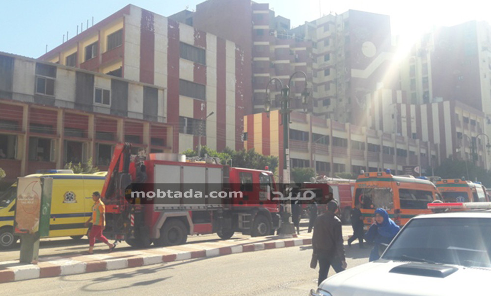 حريق جمعية الشابات المسلمات بأسيوط