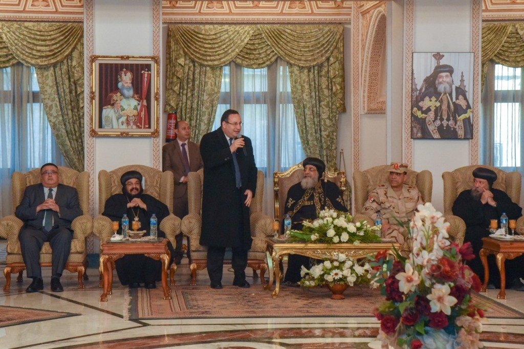 البابا تواضروس يستقبل المهنئين بعيد الغطاس