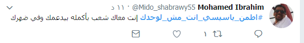 رواد تويتر يعلنون دعمهم للسيسى