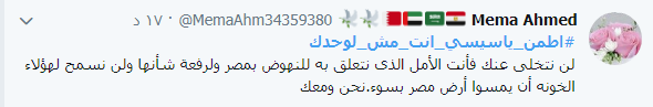 رواد تويتر يعلنون دعمهم للسيسى