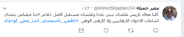 رواد تويتر يعلنون دعمهم للسيسى