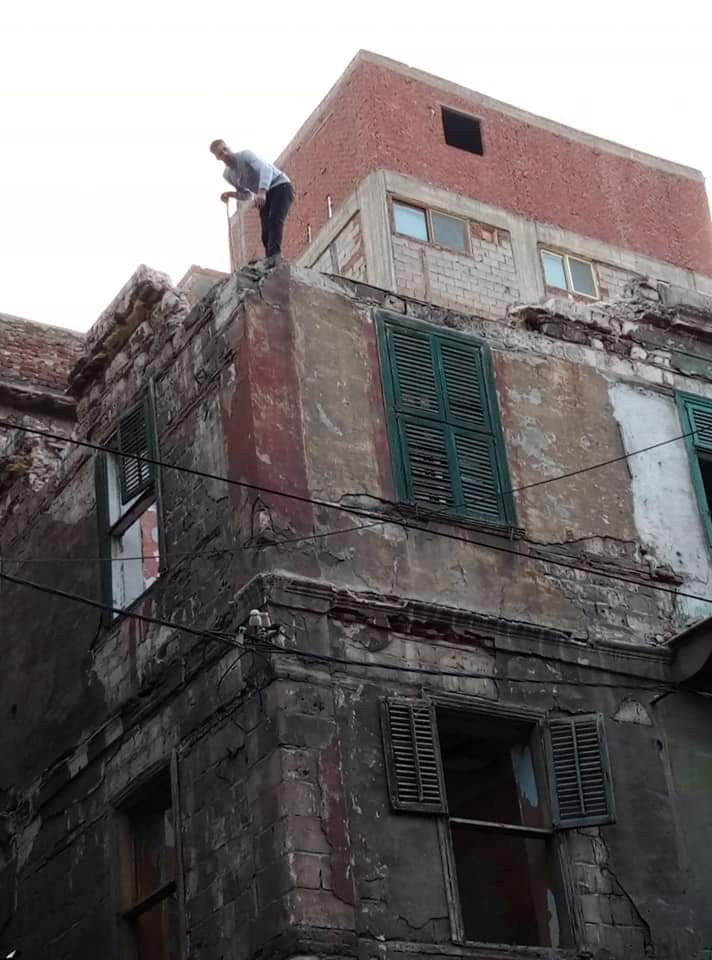 انهيار أجزاء من عقار بالإسكندرية