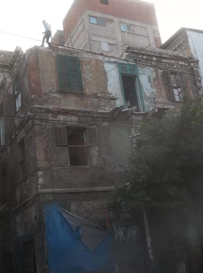 انهيار أجزاء من عقار بالإسكندرية