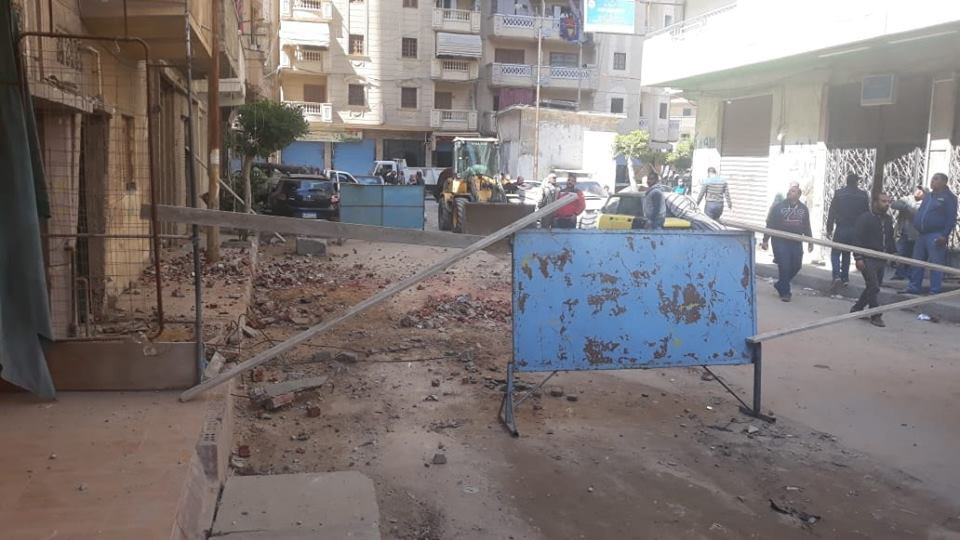 انهيار جزئي بعقار في الإسكندرية