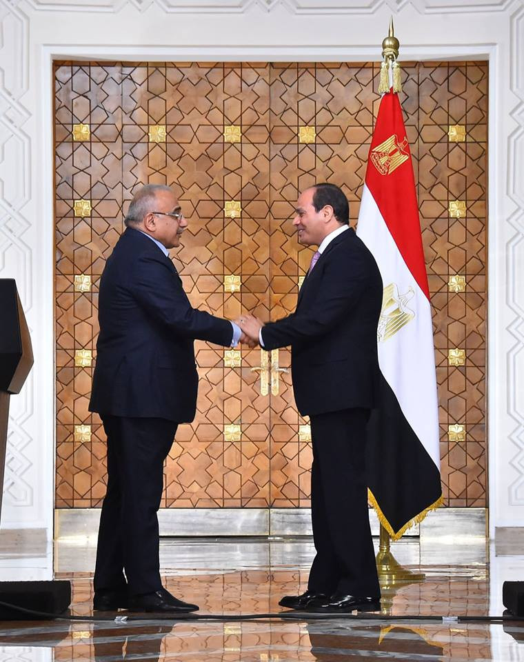 المؤتمر الصحفى بين السيسى ورئيس وزراء العراق