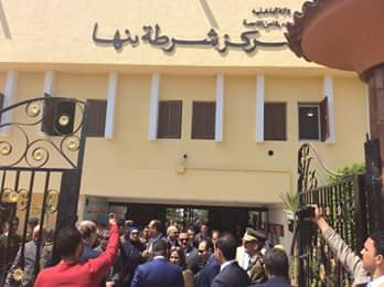 وفد لجنة حقوق الإنسان يتفقد قسم شرطة بنها