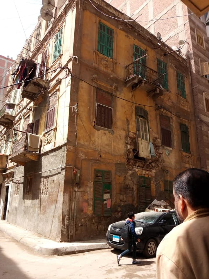 انهيار جزئي بعقار في الإسكندرية