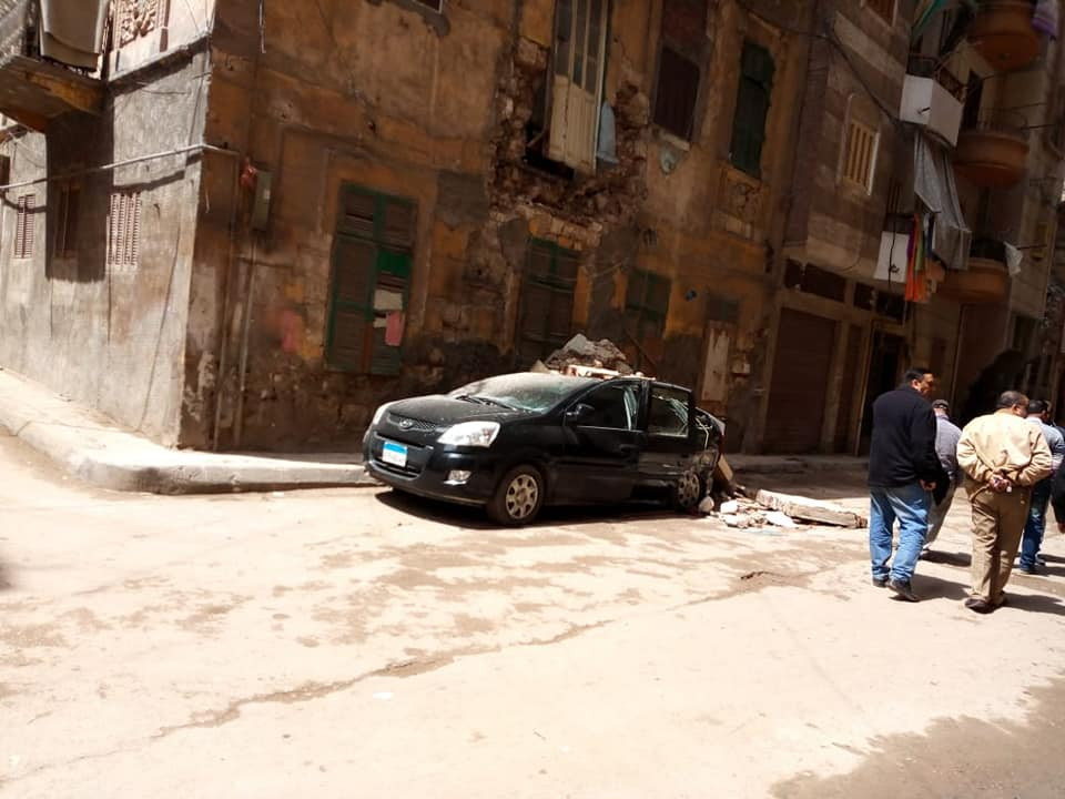 انهيار جزئي بعقار في الإسكندرية