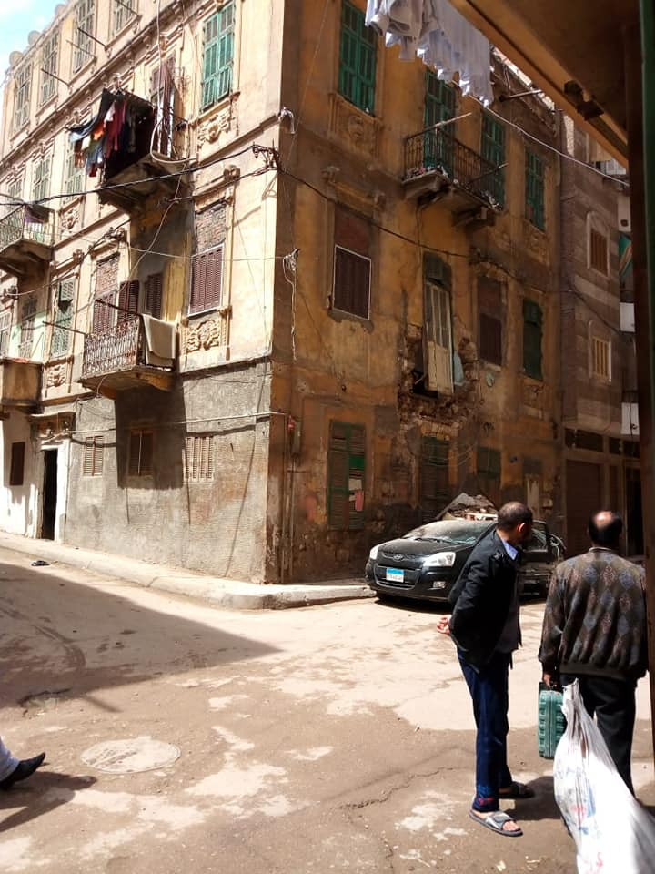 انهيار جزئي بعقار في الإسكندرية