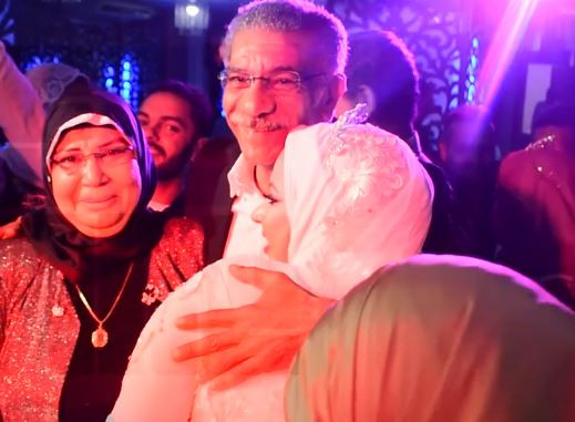 سيد رجب خلال حضوره حفل الزفاف