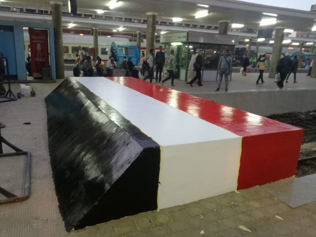 ترميم مكان حادث  محطة مصر