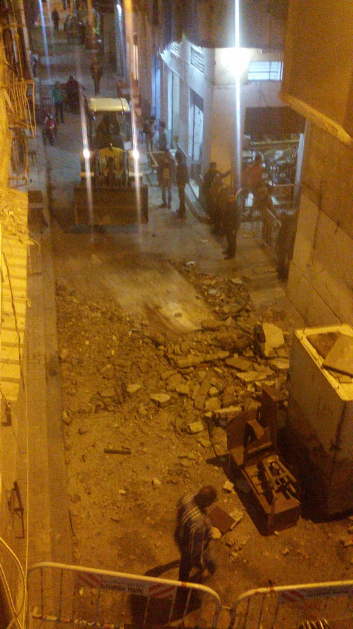 انهيار شرفتي عقار بالإسكندرية