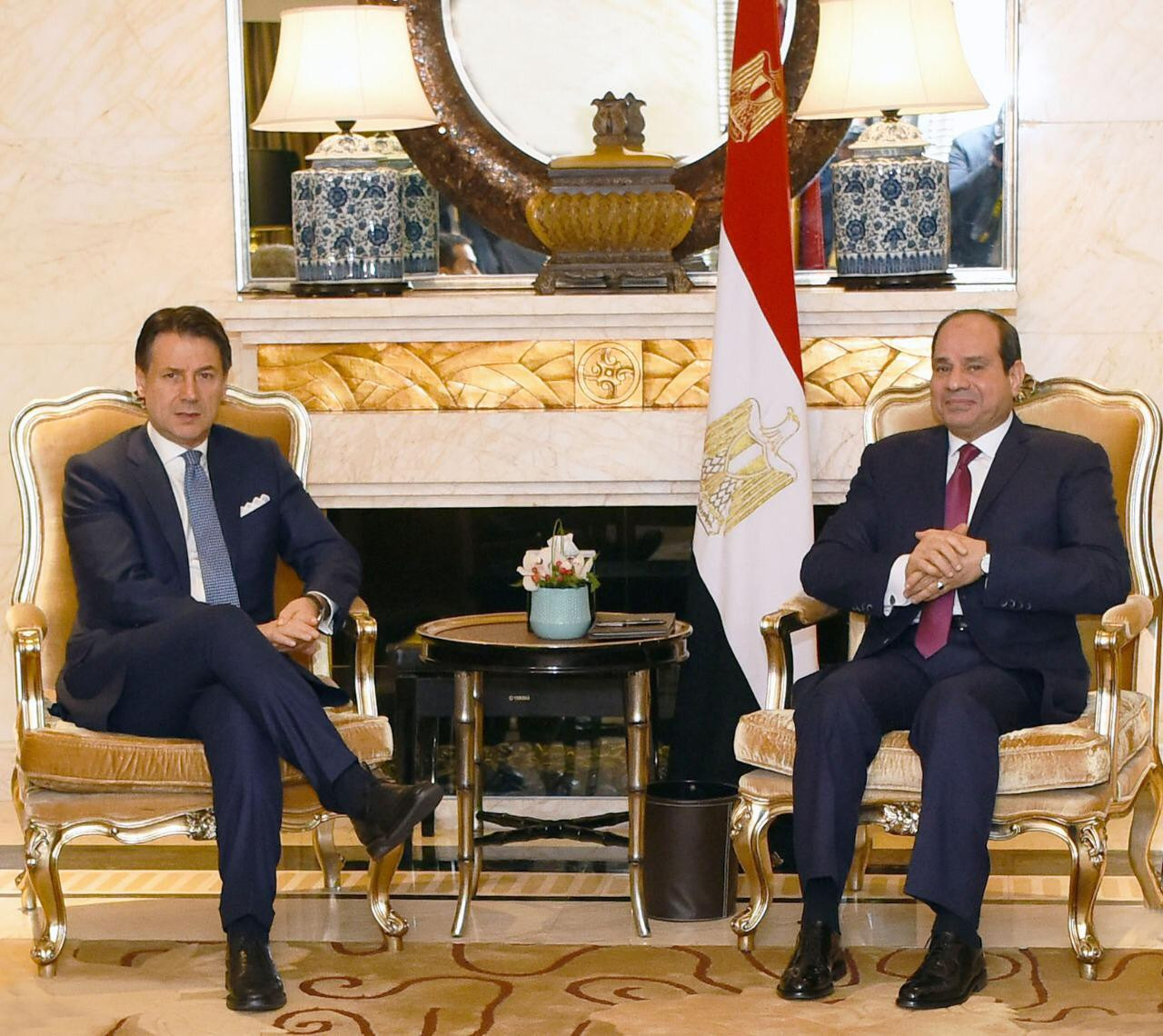 السيسى ورئيس وزراء إيطاليا