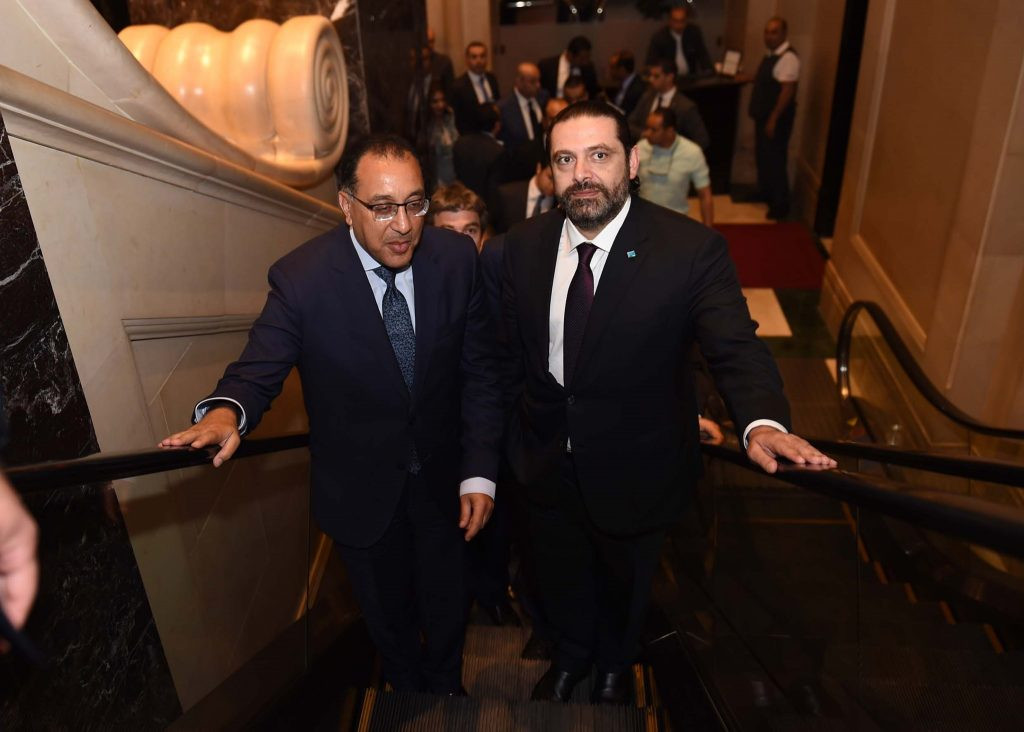 مصطفى مدبولى وسعد الحريرى