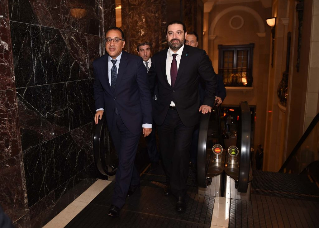 مصطفى مدبولى وسعد الحريرى