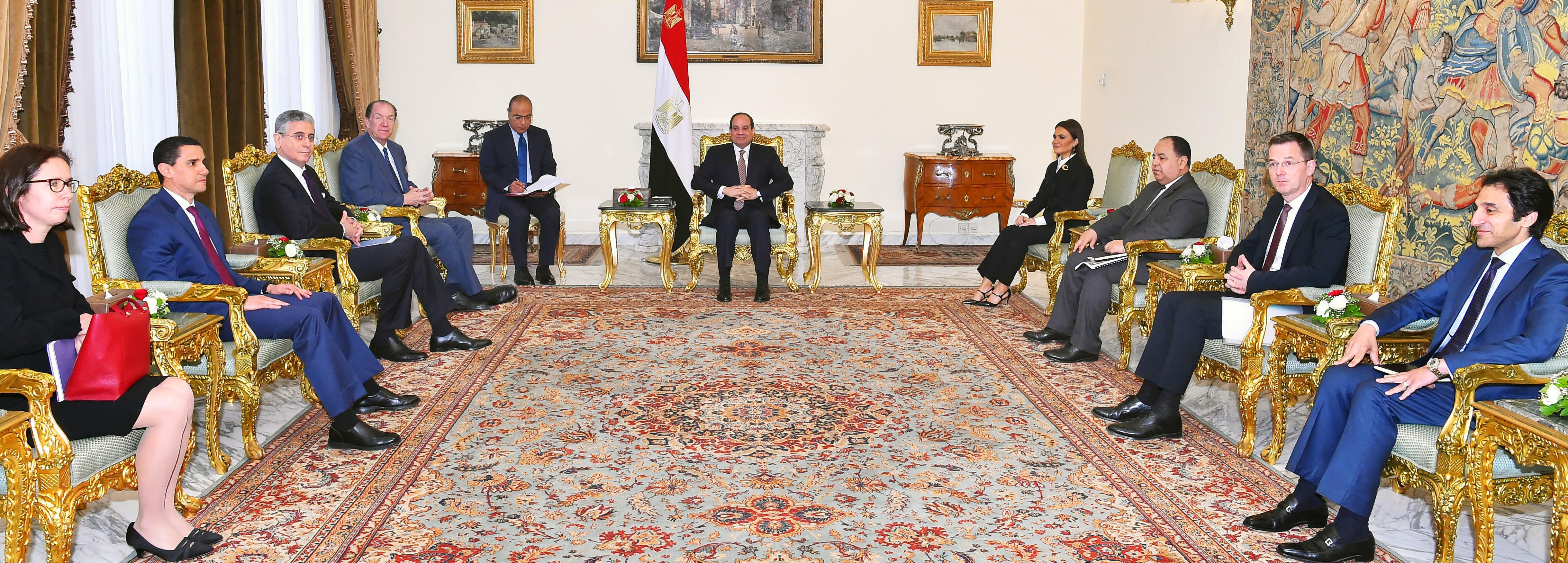 السيسى يستقبل رئيس البنك الدولى