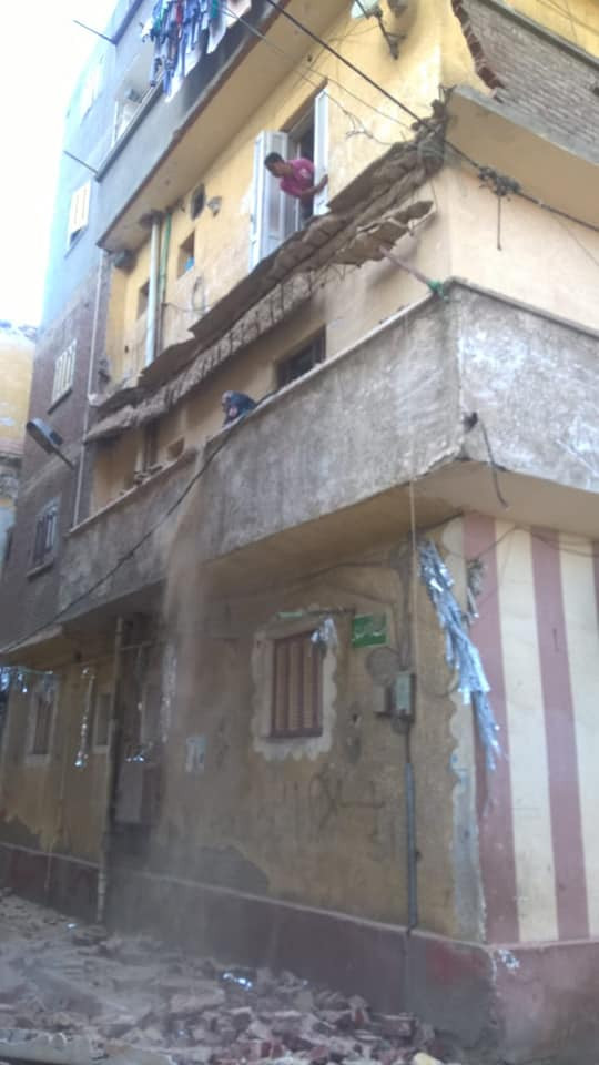 انهيار جزئي بعقار في الإسكندرية