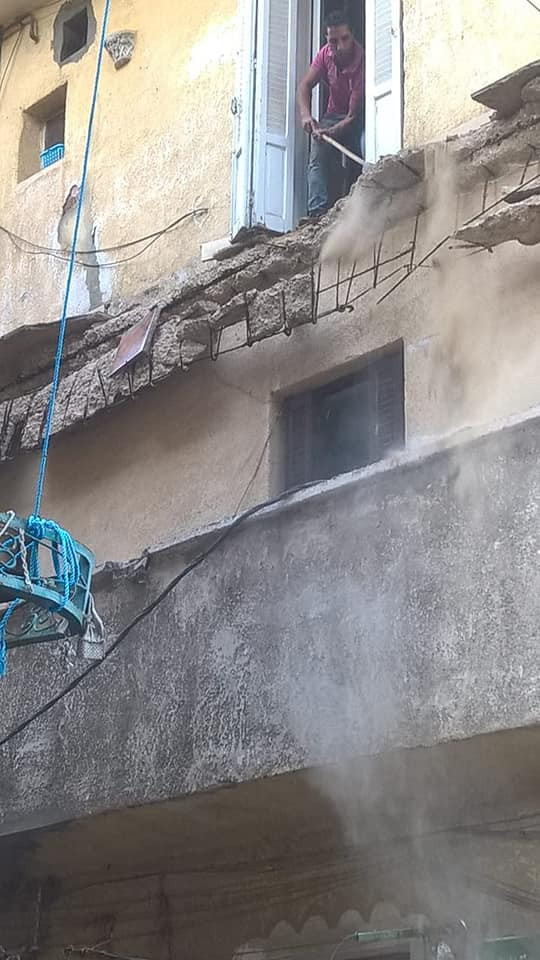 انهيار جزئي بعقار في الإسكندرية